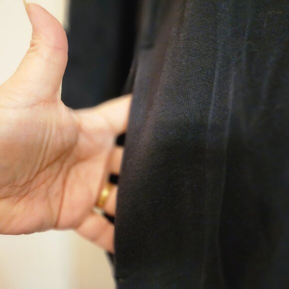 COS Hooded Sweatshirt Dress Black 100% Cotton Pocket Long Slv Women S Sporty - Picture 11 of 16